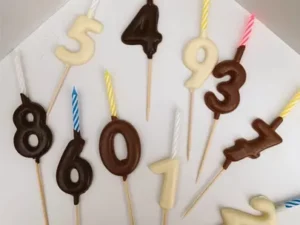 Espelmes de xocolata per a aniversaris