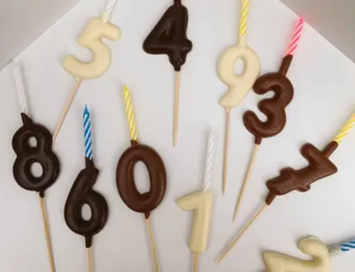 Espelmes de xocolata per a aniversaris